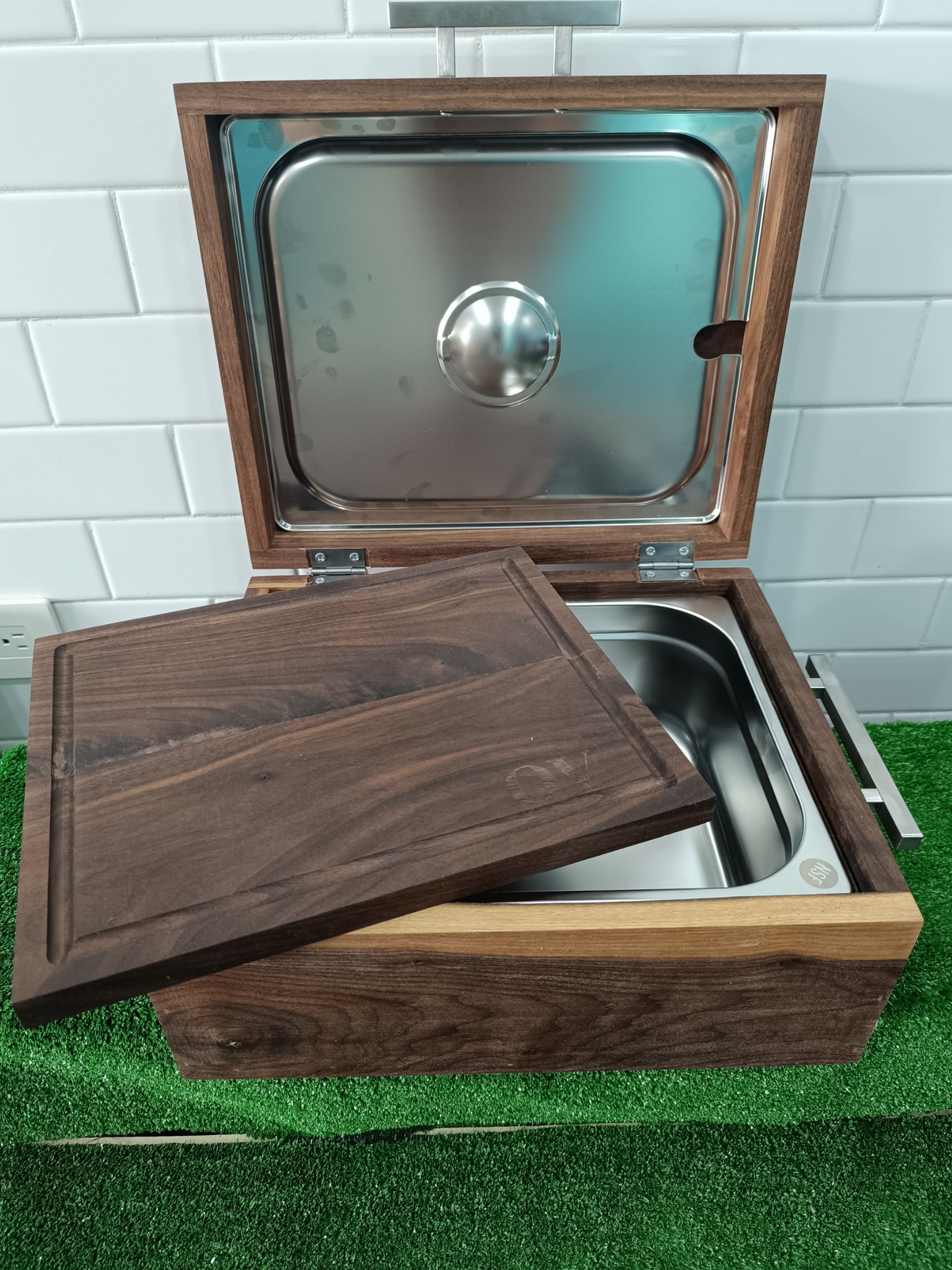Cajas de madera de nogal también conocidas como Grill Box