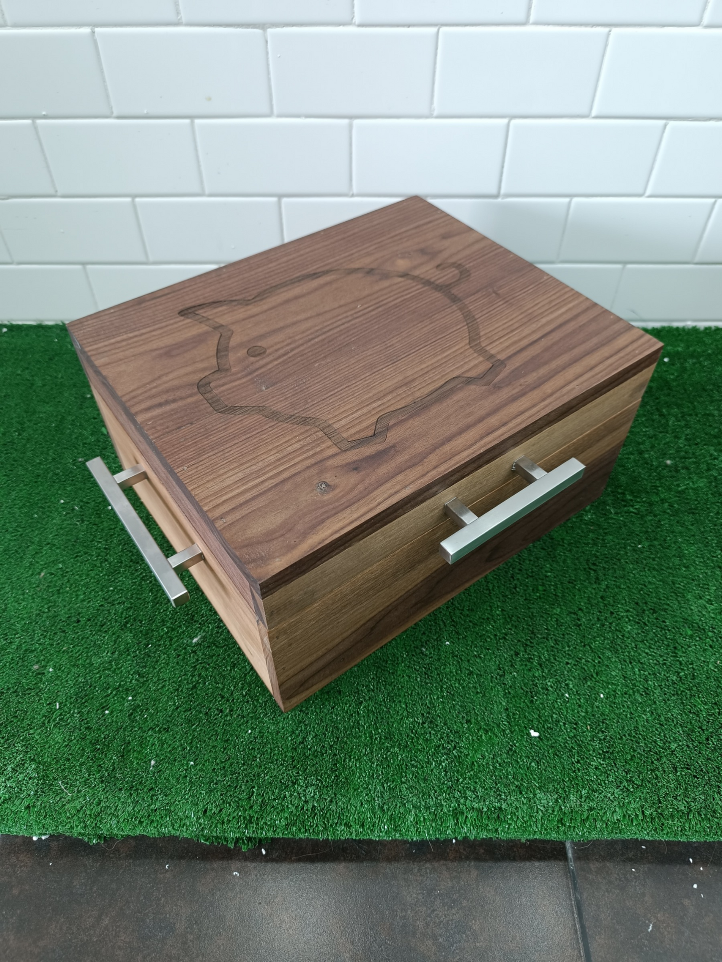Cajas de madera de nogal también conocidas como Grill Box