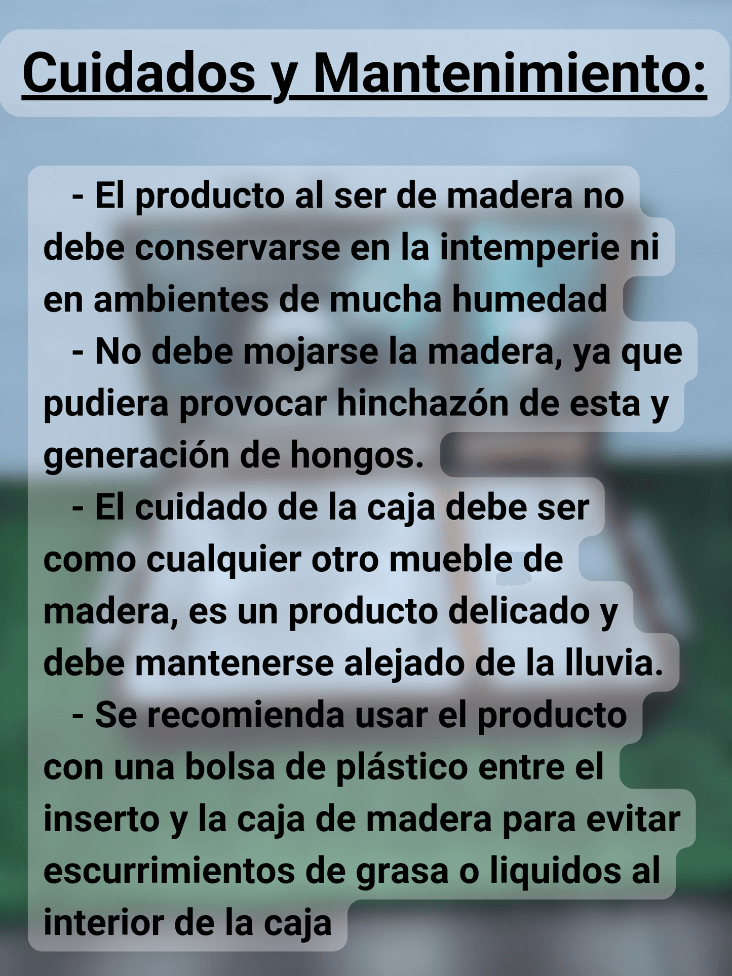 Cajas de madera también conocidas como Grill Box