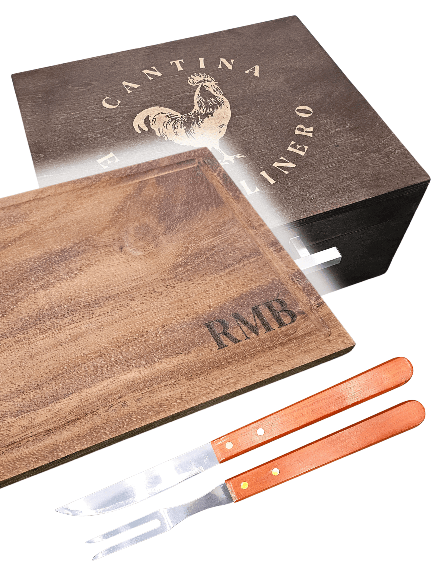 Caja de madera de pino en kit, conocida como Grill Box