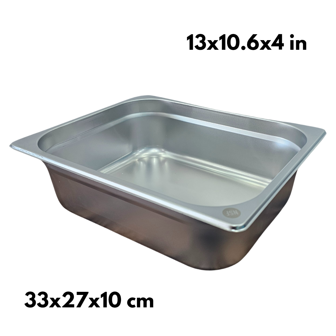 Inserto de Acero Inoxidable ½ x 10 cm para Caja de Madera Carne Asada