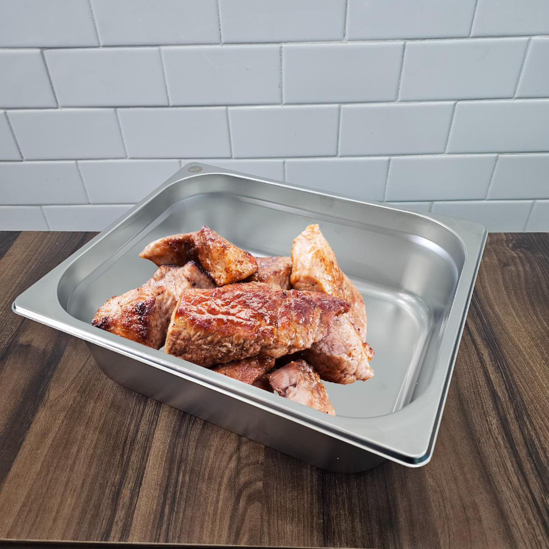 Inserto de Acero Inoxidable ½ x 10 cm para Caja de Madera Carne Asada