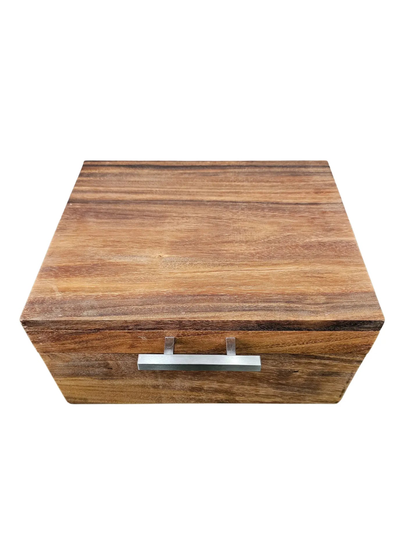 Caja parota sólida 30x35x17 cm con tabla para carne asada y Grill Box