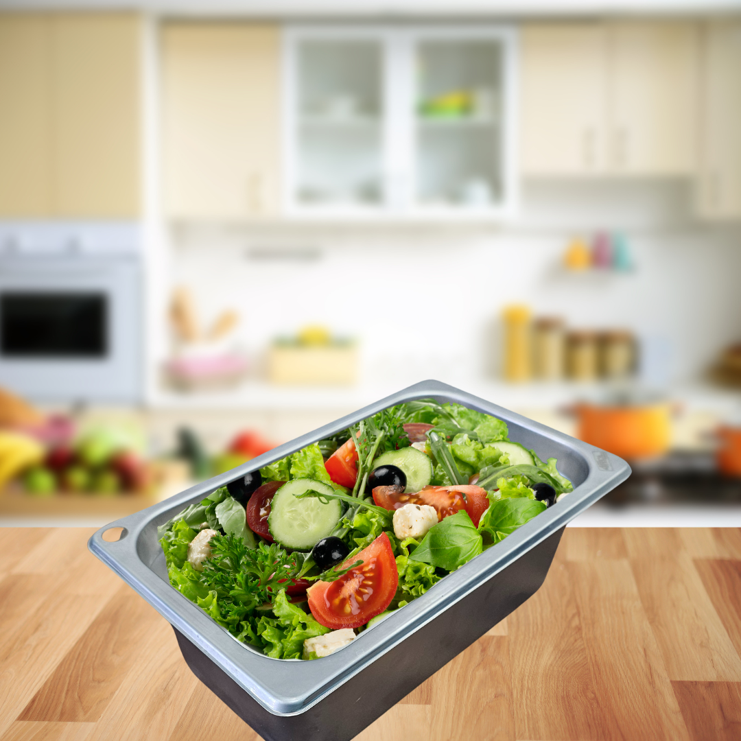 Inserto de acero inoxidable cuarto x 10 cm para caja de madera carne asada y Grill Box