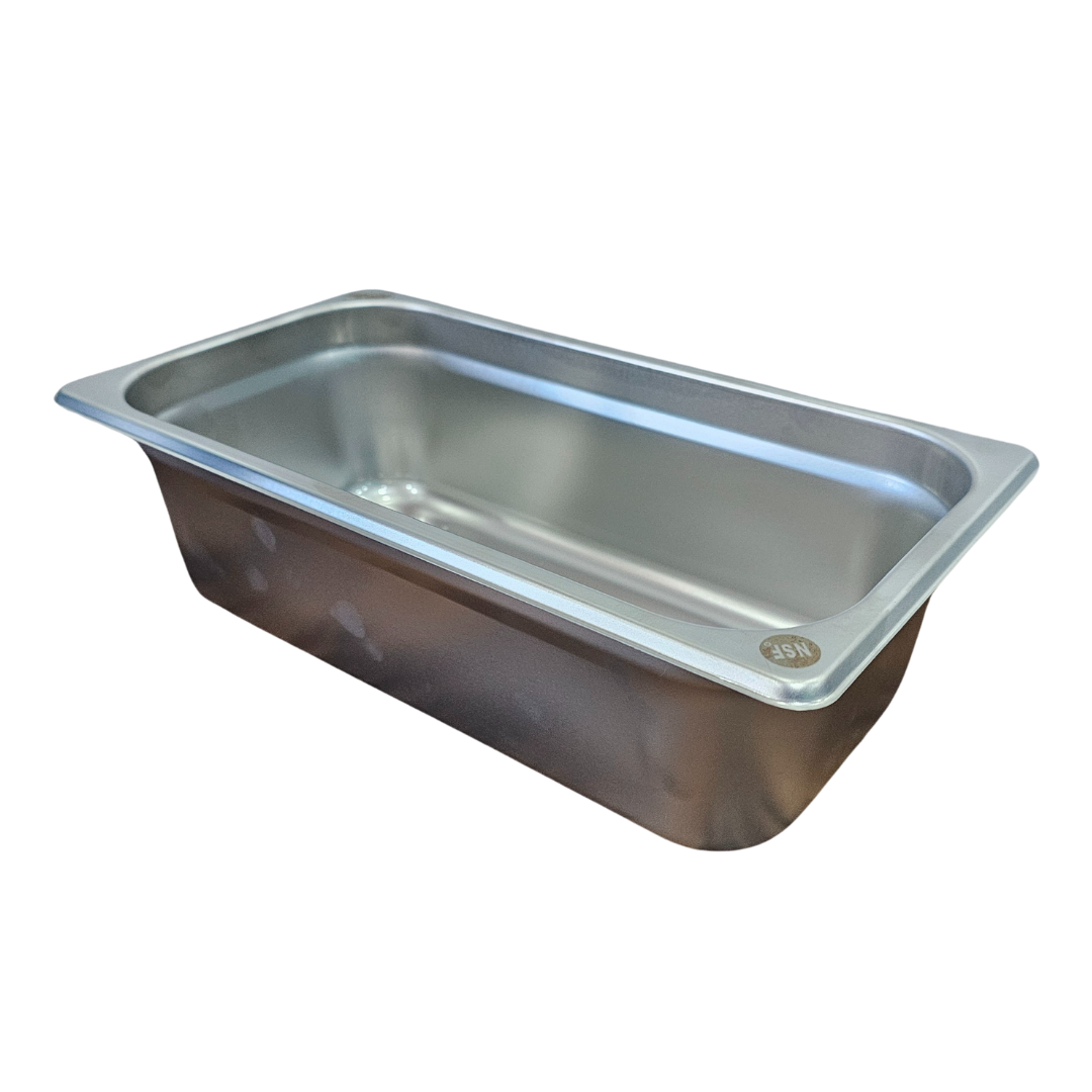 Inserto de acero inoxidable tercio x 10 cm para Practicaja carne asada y Grill Box