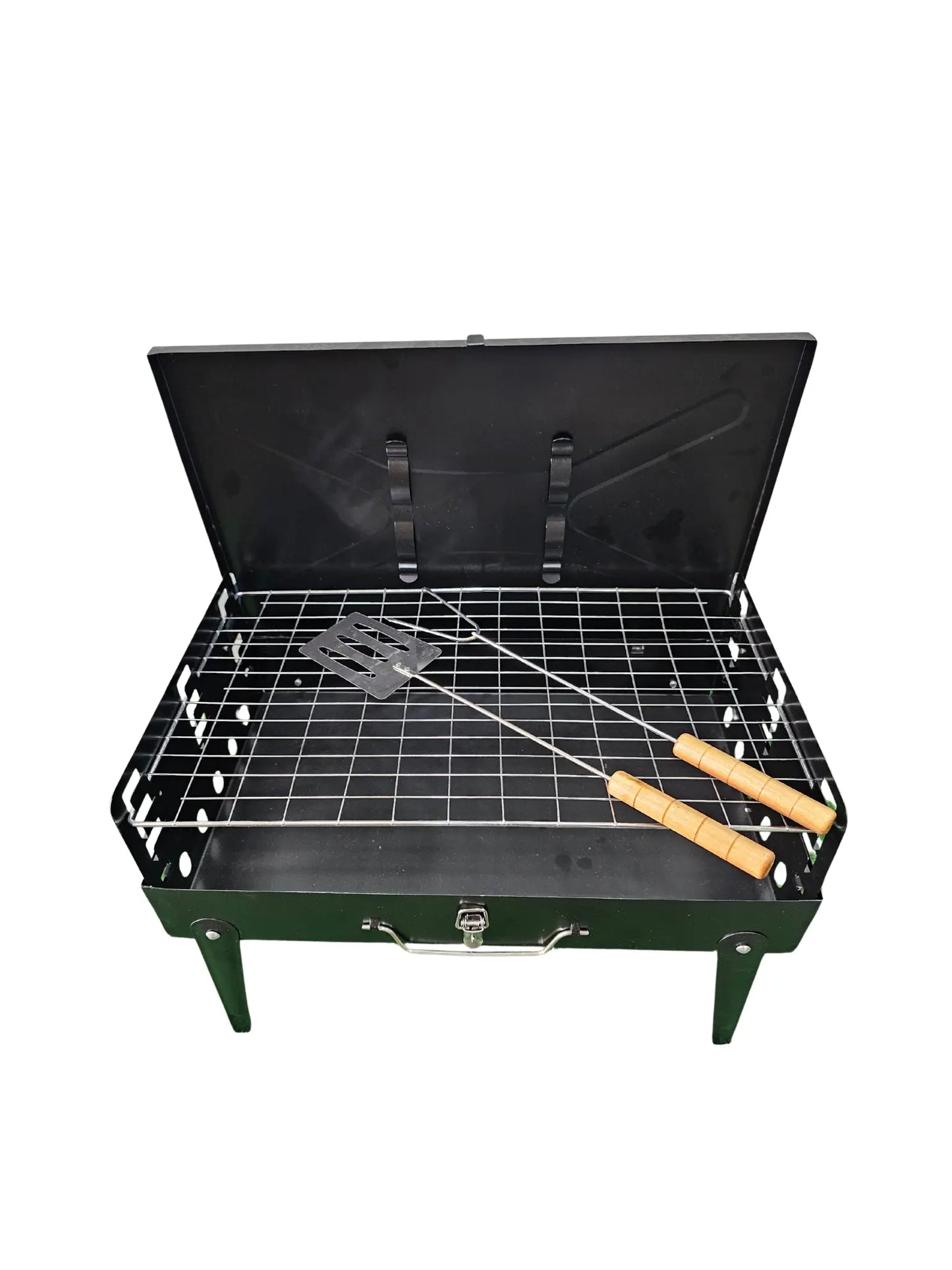 Asador Portátil de Acero para Carne Asada con Utensilios