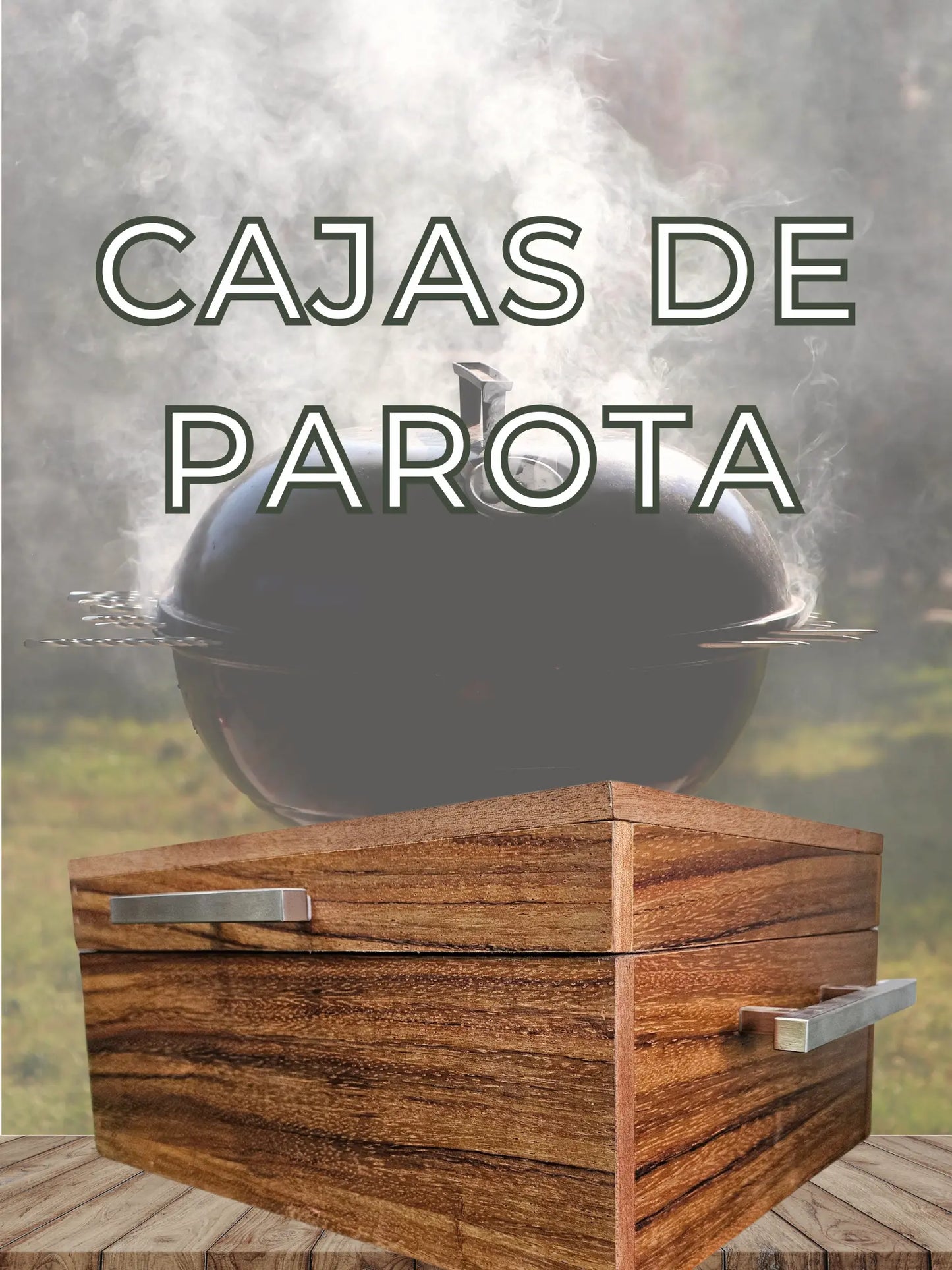 Caja de Madera Ligera Parota para Carne Asada