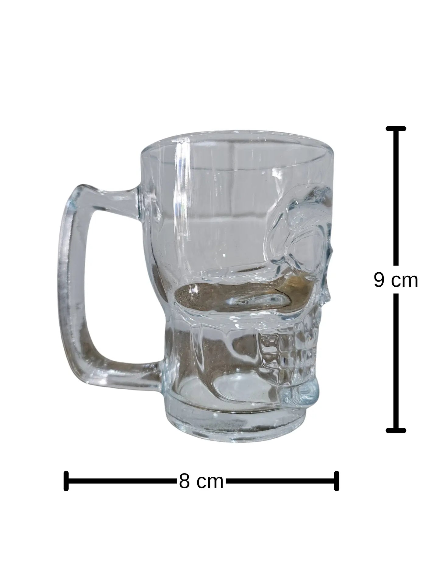 Tarro calavera pequeño 400 ml transparente para decoración