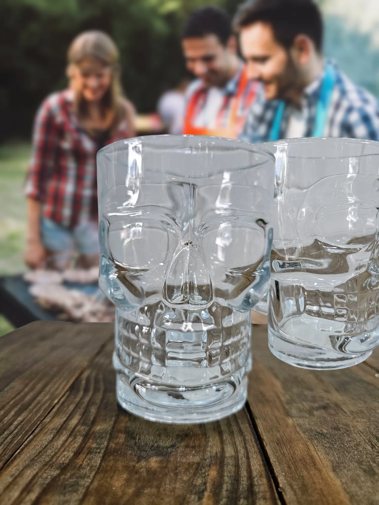 Tarro calavera pequeño 400 ml transparente para decoración