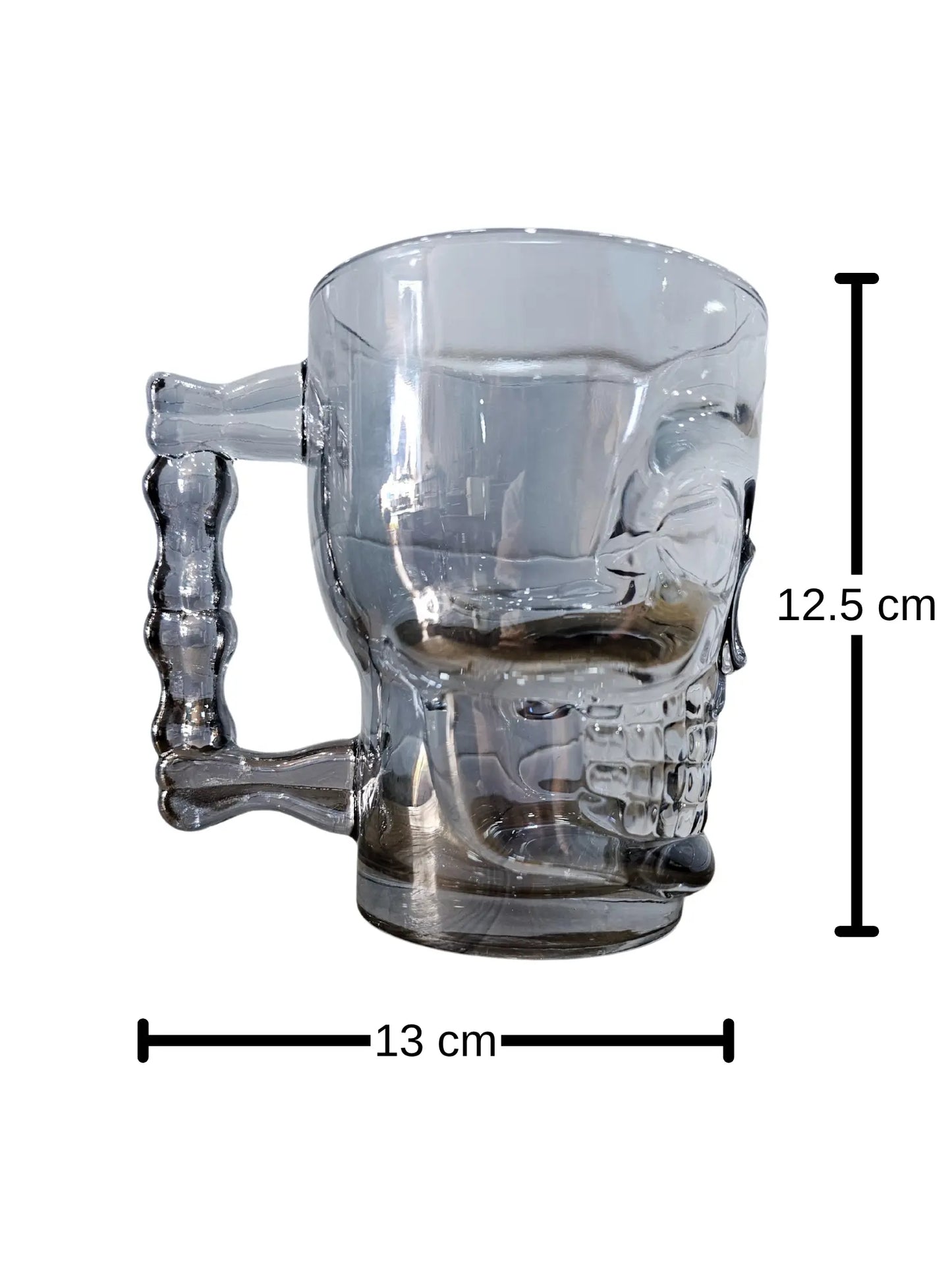 Tarros calavera 500 ml ámbar y humo para decoración