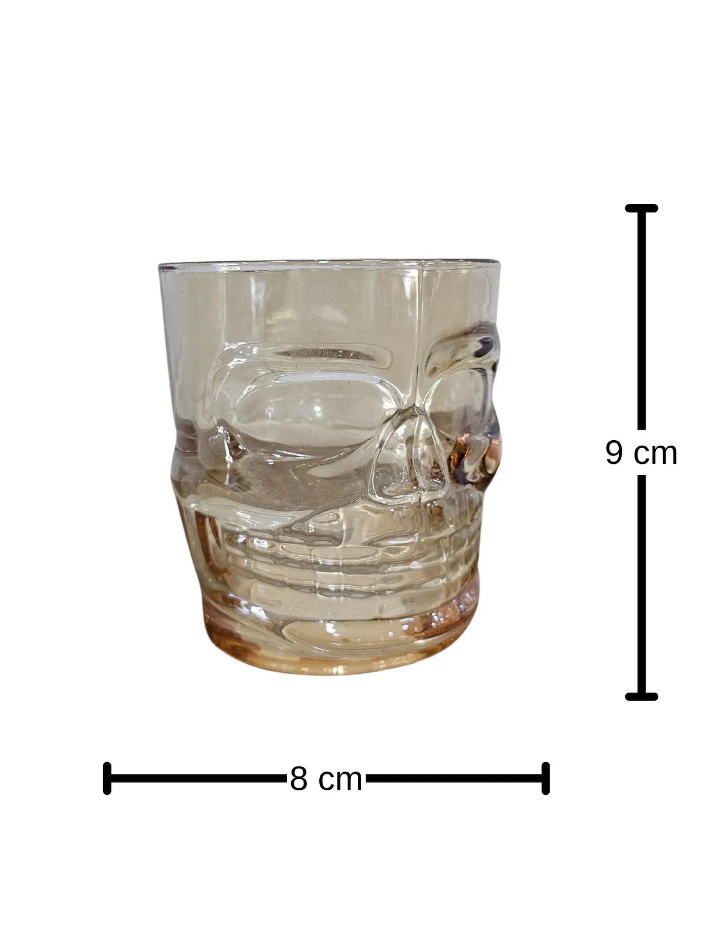 Vasos calavera 300 ml humo, ámbar y transparente para bebidas