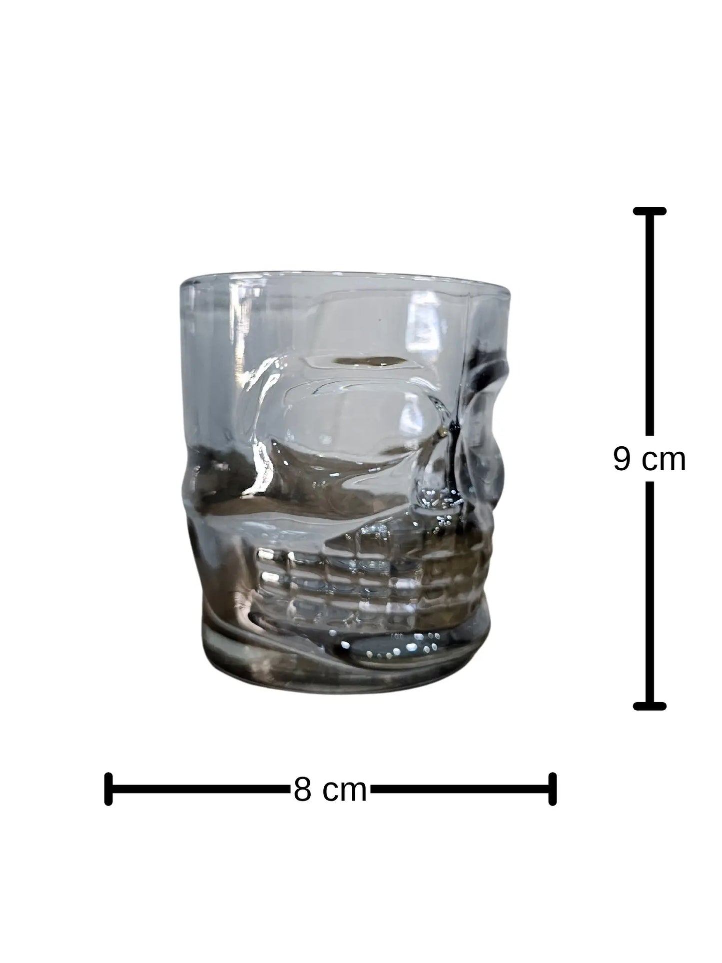 Vasos calavera 300 ml humo, ámbar y transparente para bebidas