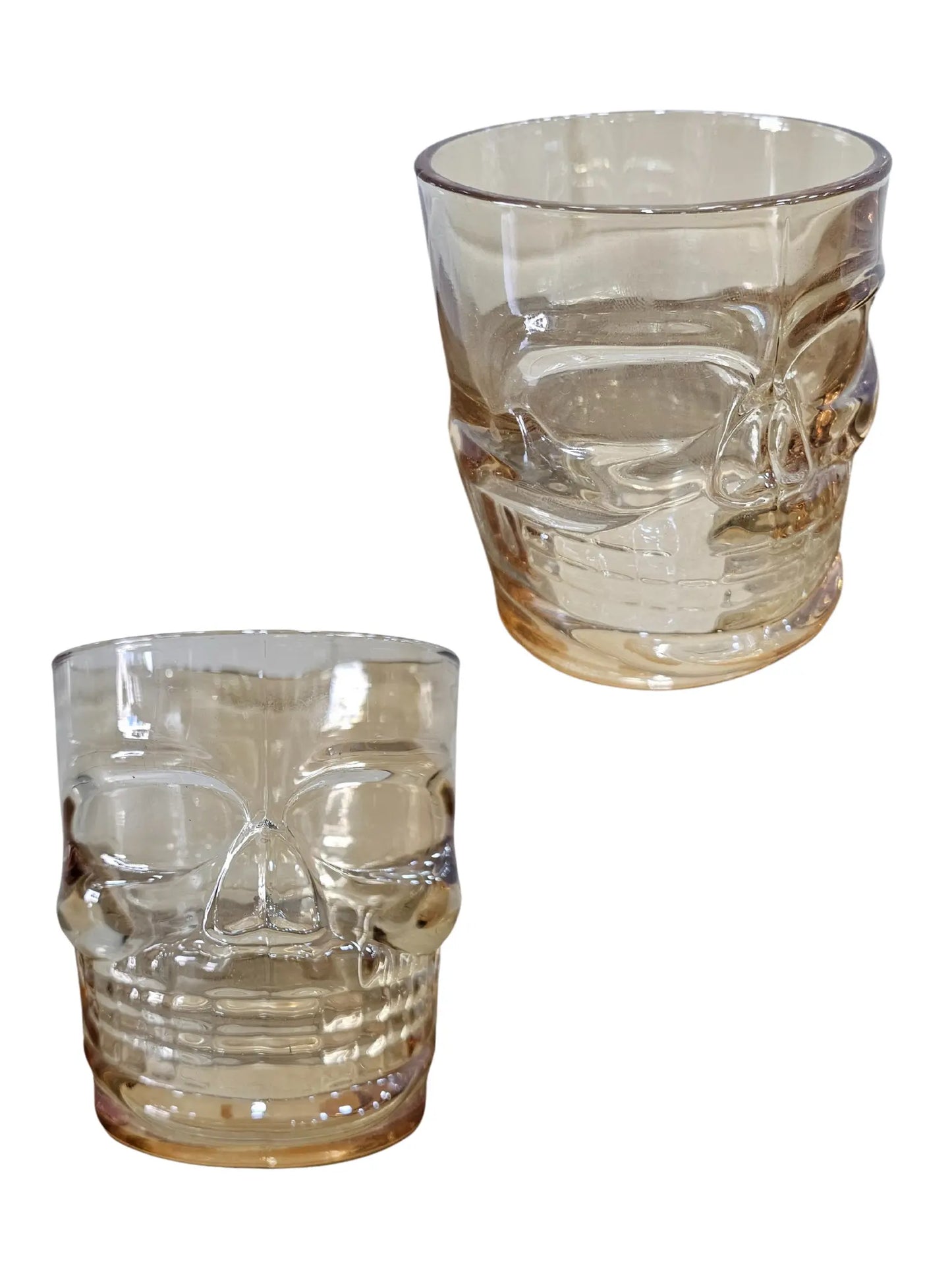 Vasos calavera 300 ml humo, ámbar y transparente para bebidas