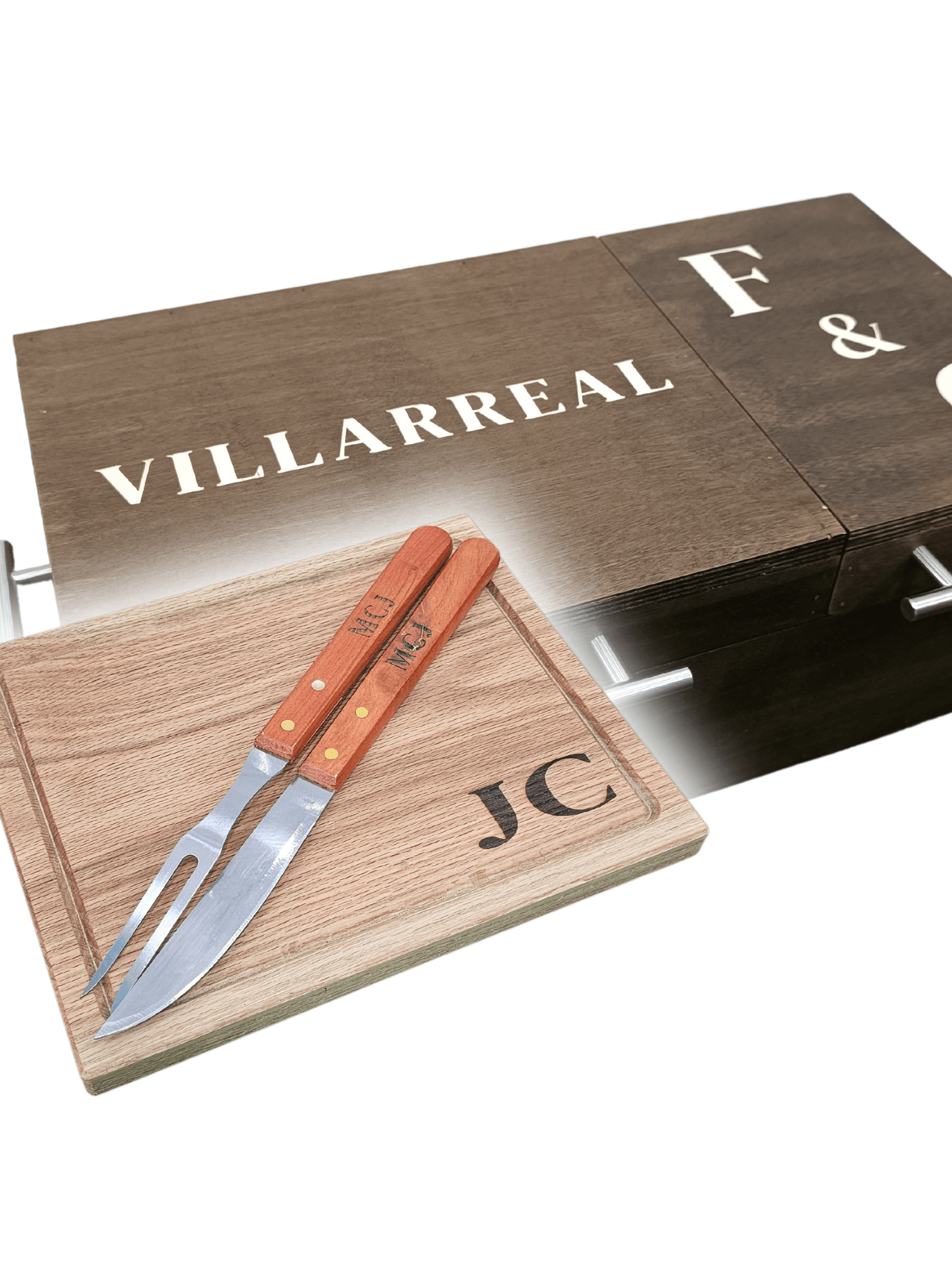 Caja de madera de okume en kit conocida como grill box