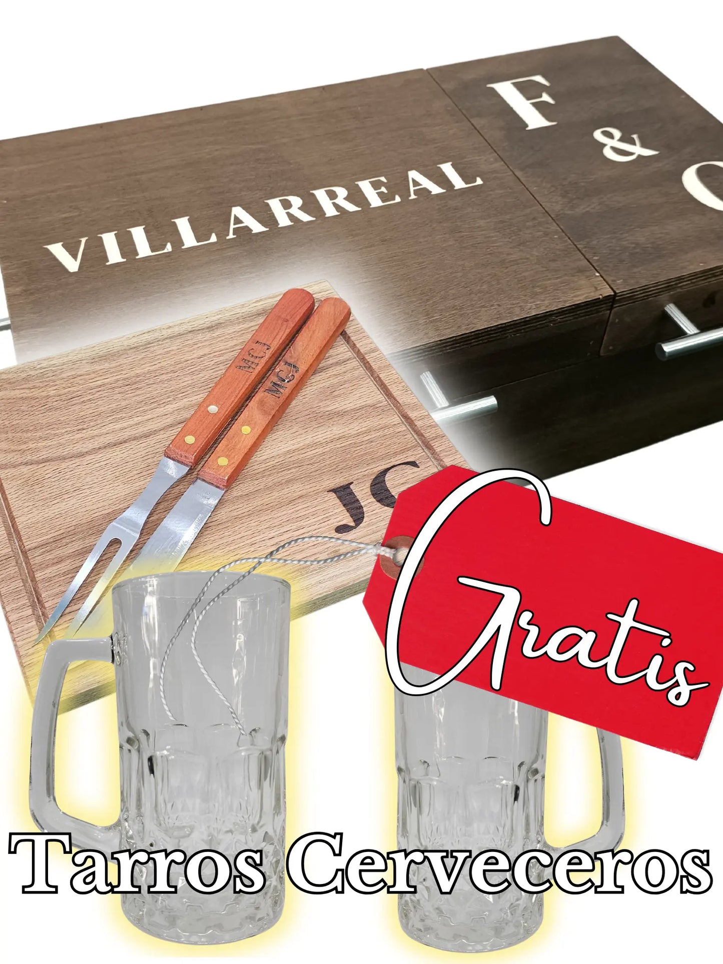 Kit Mega de Okume - Caja de Madera para Carne Asada