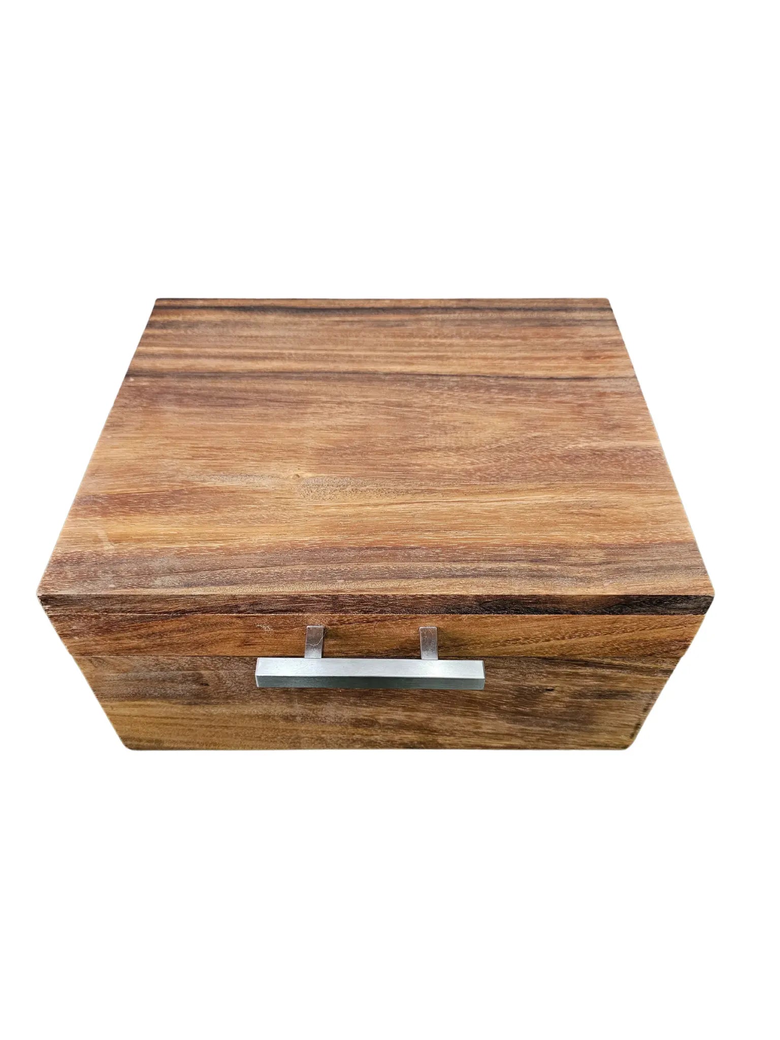Caja parota sólida 30x35x17 cm con tabla para carne asada y Grill Box