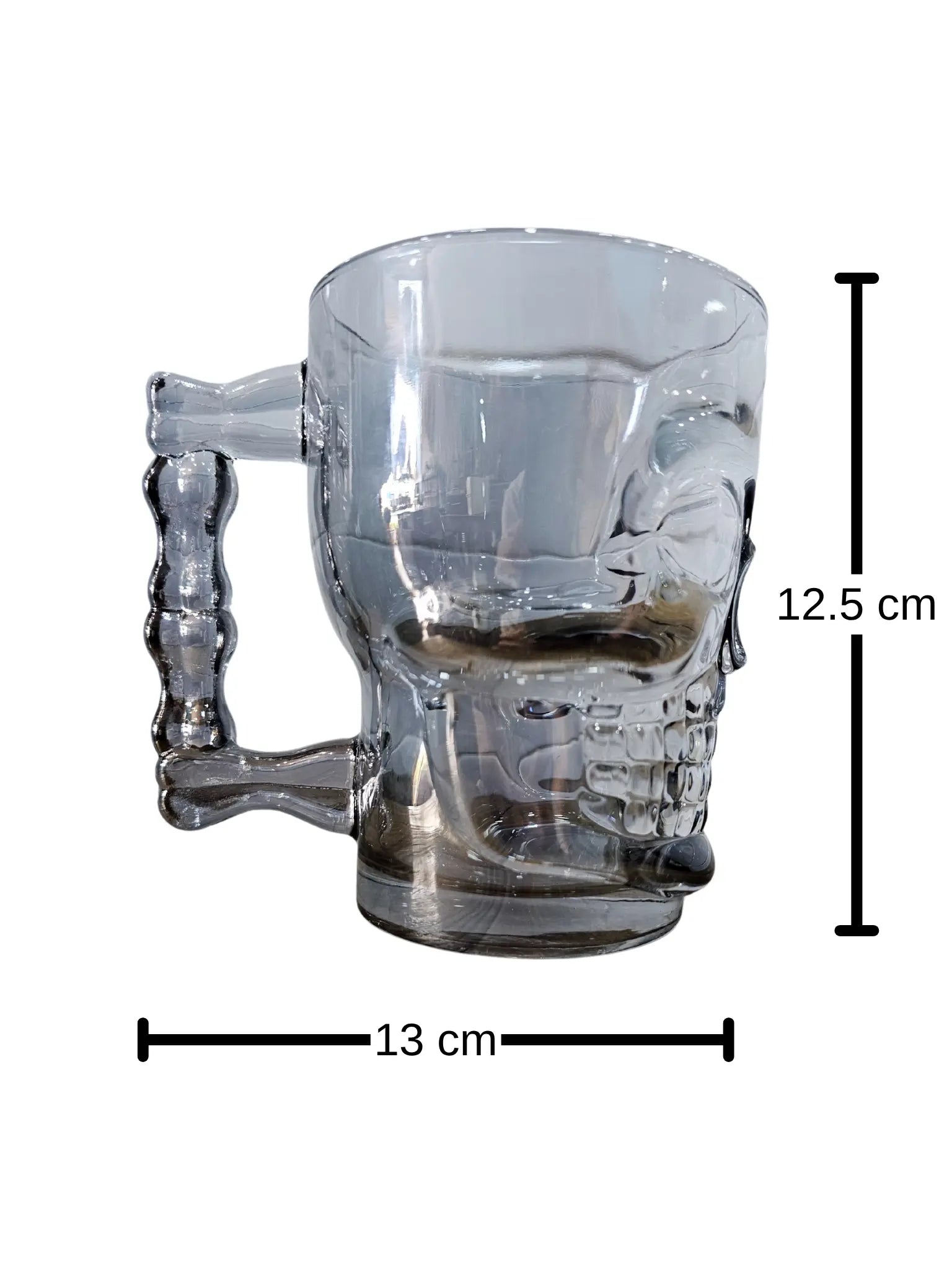 Tarros calavera 500 ml ámbar y humo para decoración