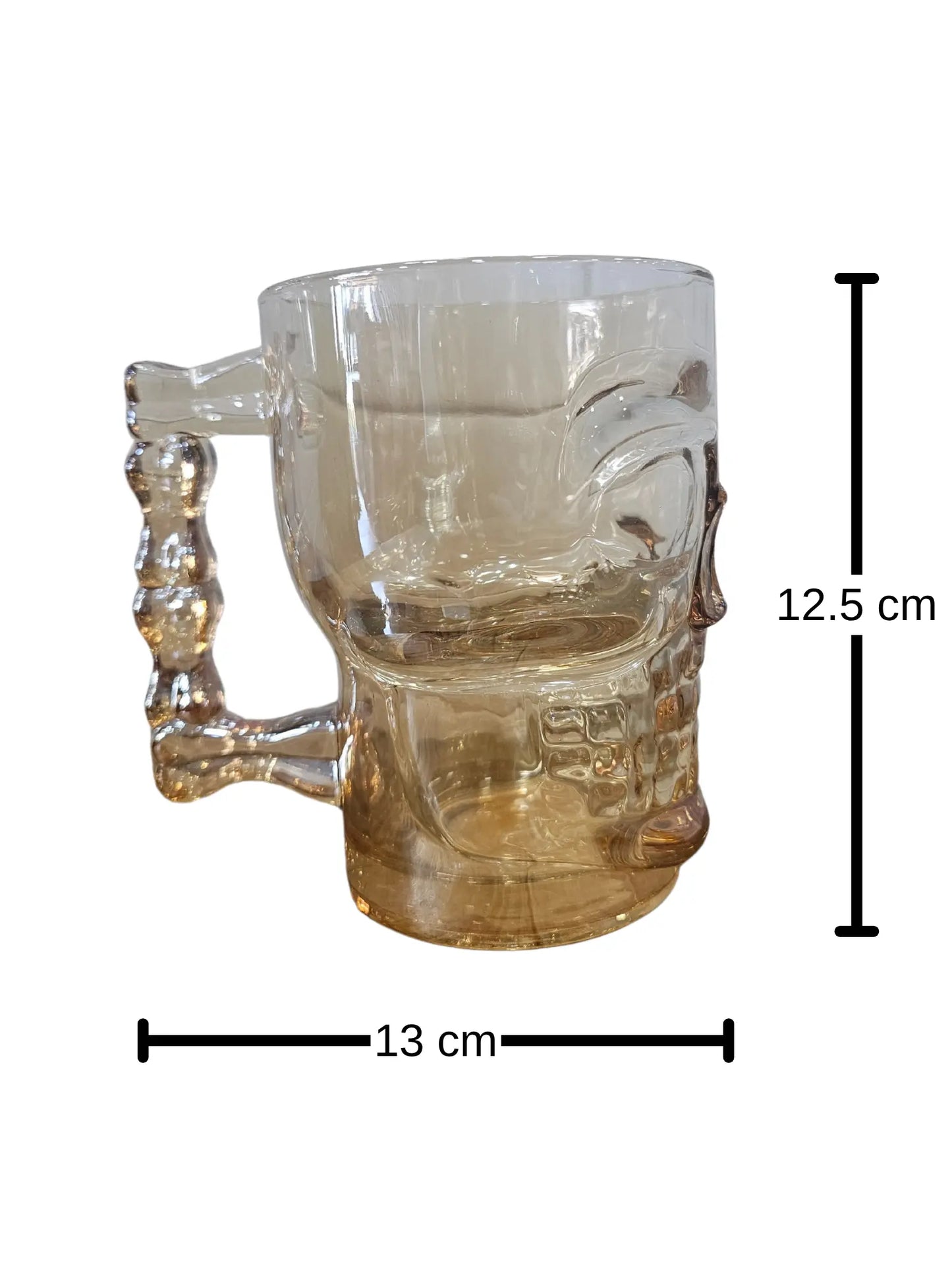 Tarros calavera 500 ml ámbar y humo para decoración
